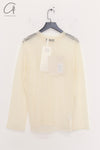 SWAYING 25 Early Spring Organza Long Sleeve Top/Skirt SW-SW25PS1T04-BAI Top SW25PS1T04 SW25PS3B05